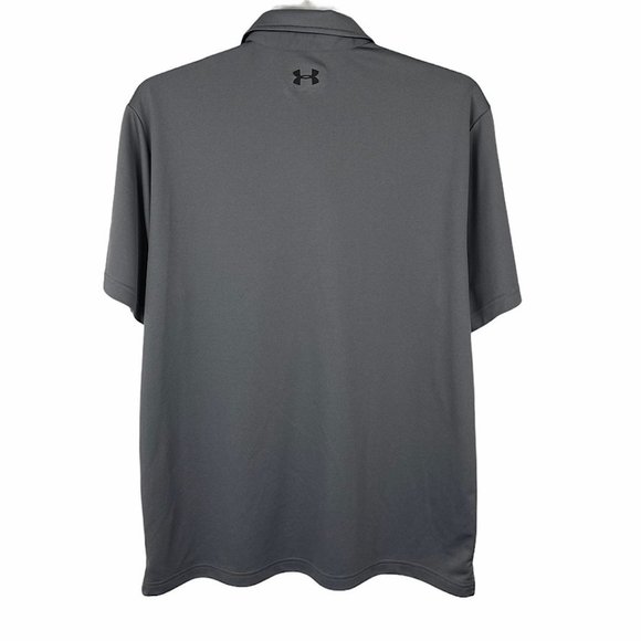 Under Armour Heat Gear Polo Shirt Gray Loose XL - Picture 3 of 6